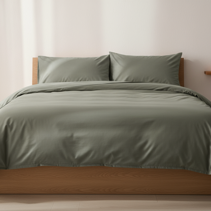 a duvet cover, of bamboo fabric, of colour #626556