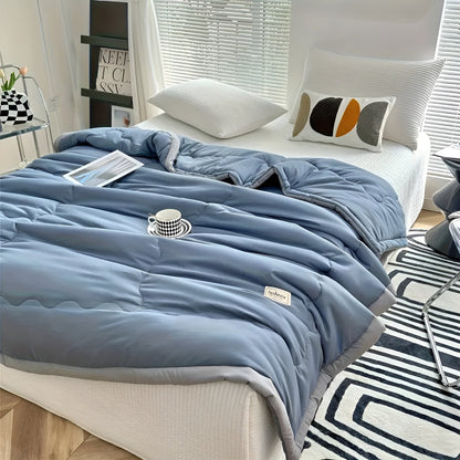 Lightweight woven summer throw with a contrasting border – view 7