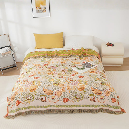 Reversible Autumn Leaf Throw