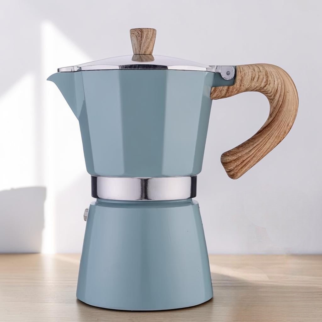 Blue Aluminium Moka Pot