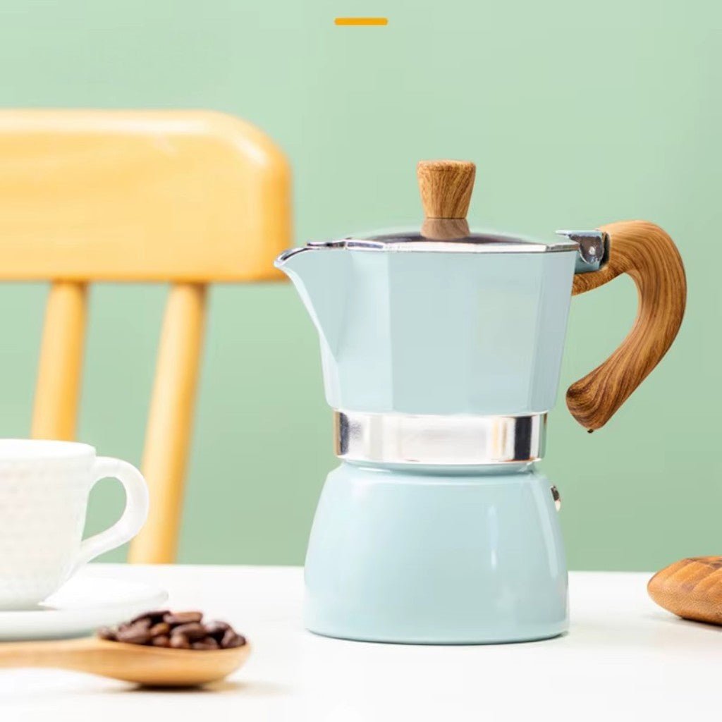 Blue Aluminium Moka Pot – view 4