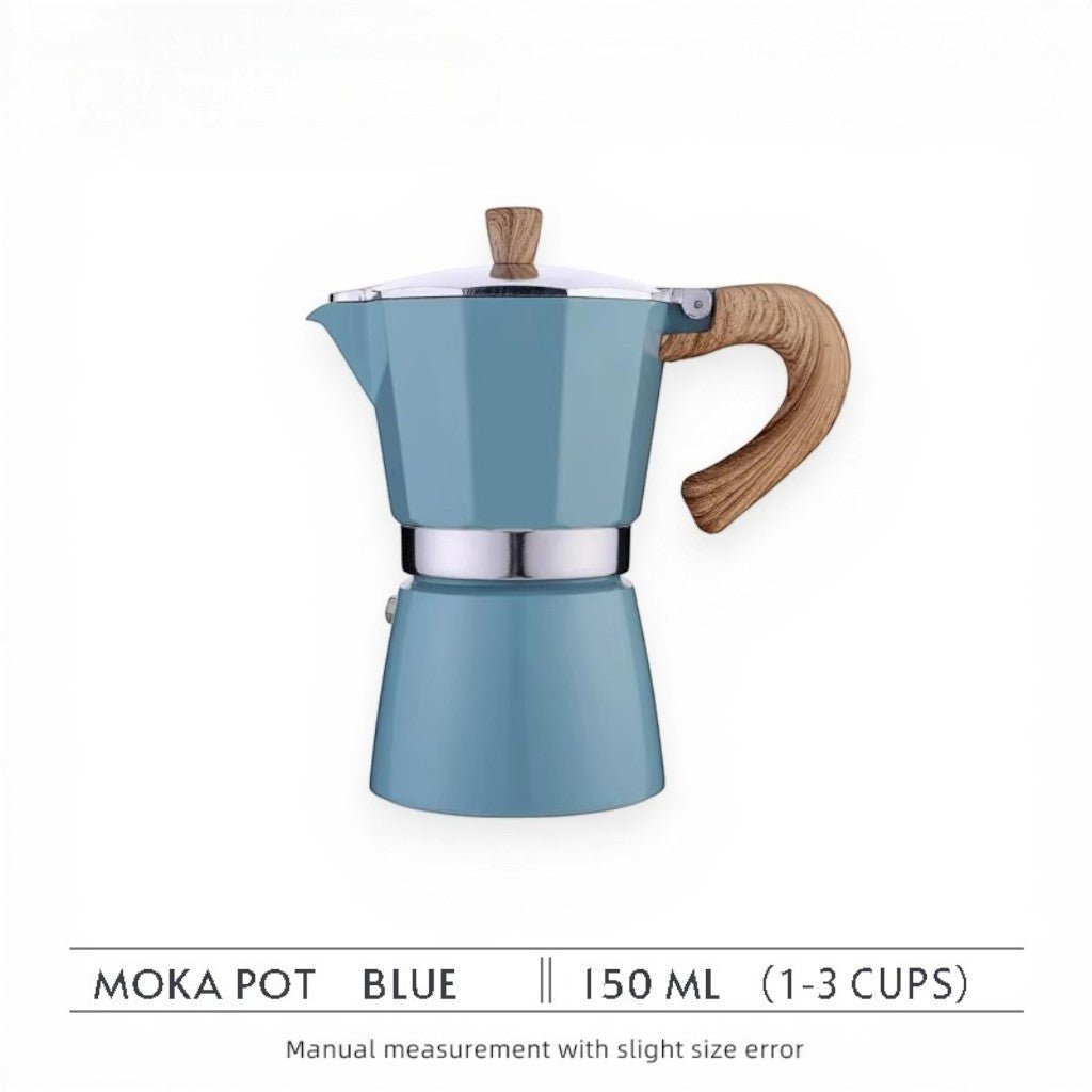 Blue Aluminium Moka Pot – view 5