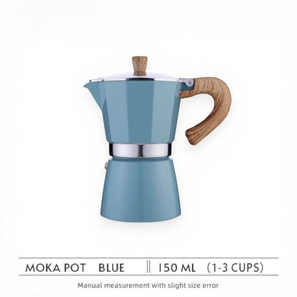 Blue Aluminium Moka Pot – view 5