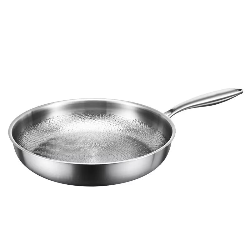 Hammered Titanium-Coated Frying Pan with Lid – view 9