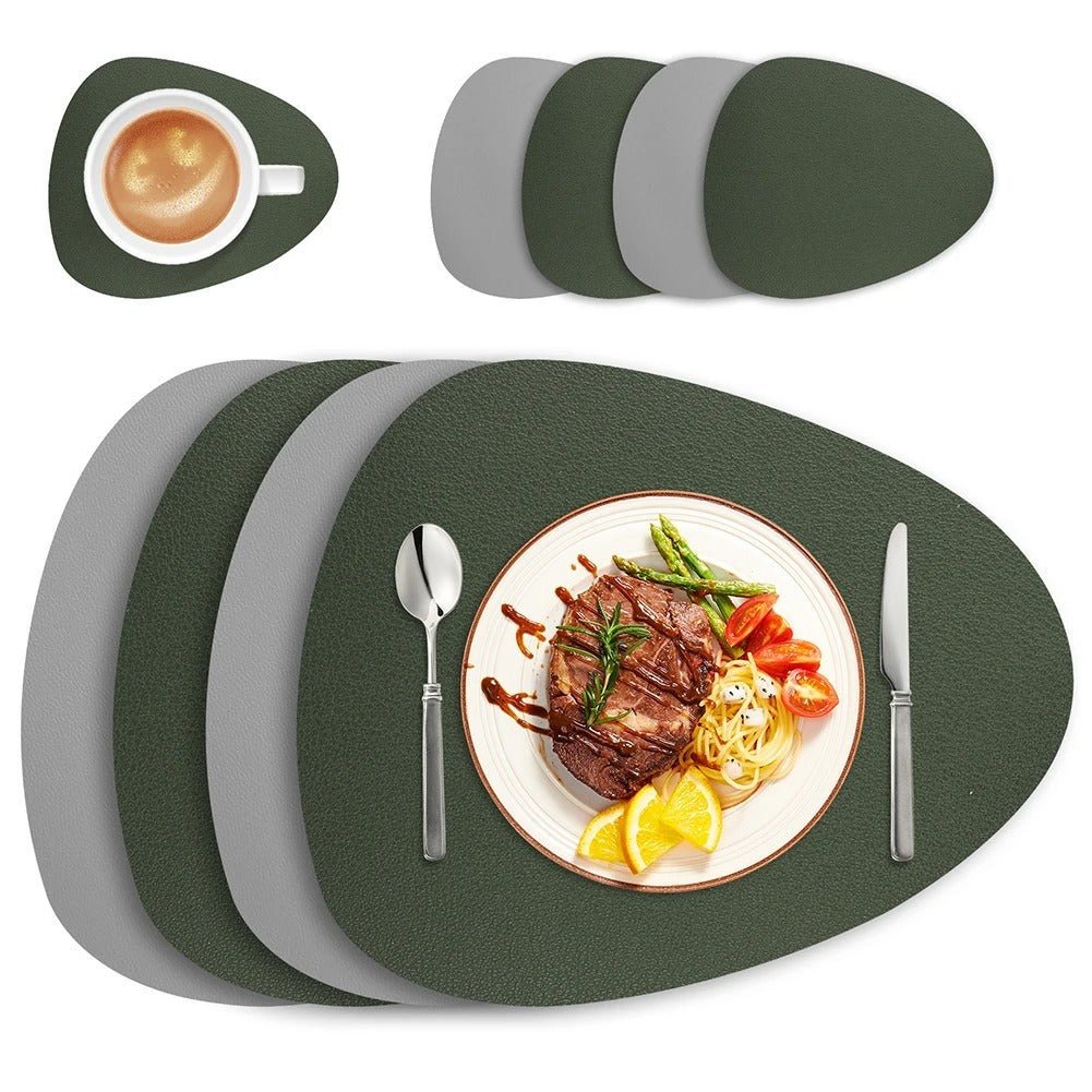 Reversible Faux-Leather Placemat Set – view 11