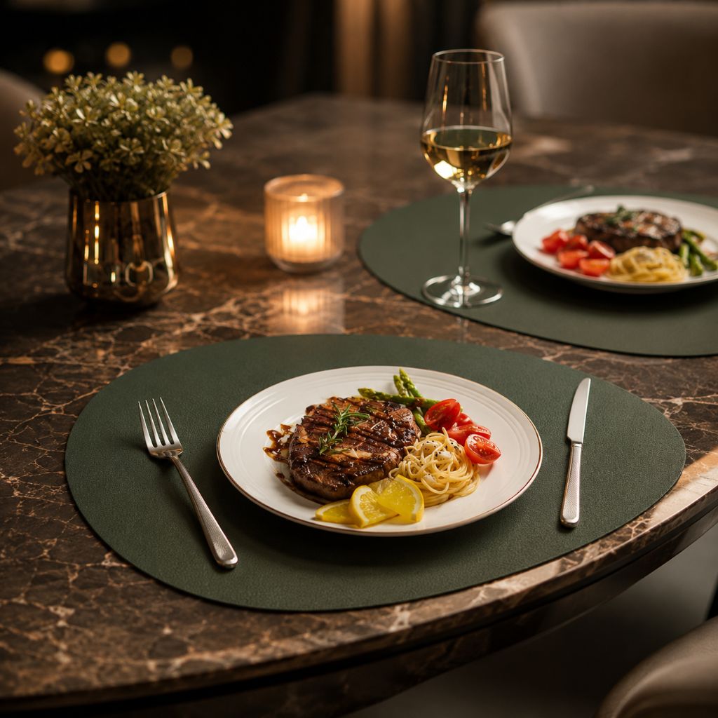 Reversible Faux-Leather Placemat Set – view 5