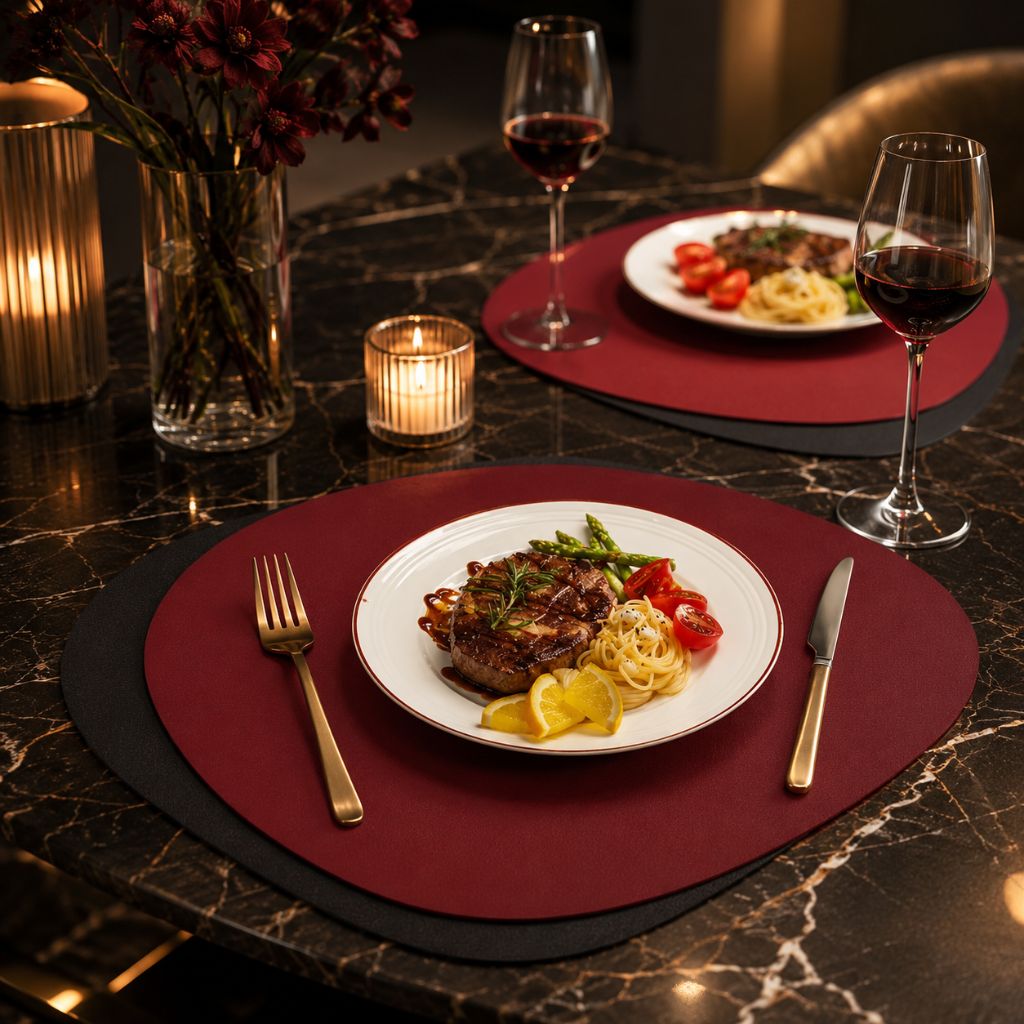 Reversible Faux-Leather Placemat Set – view 7