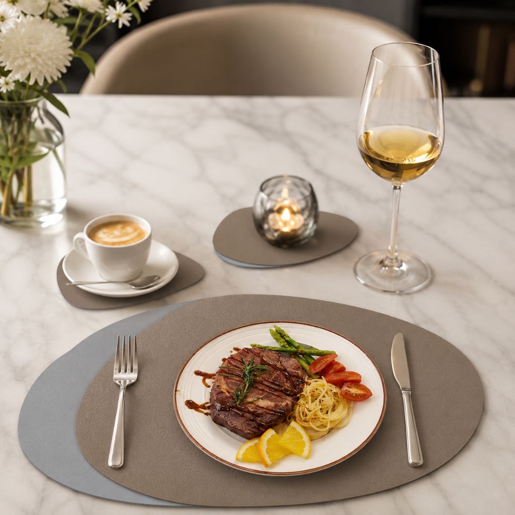Reversible Faux-Leather Placemat Set – view 10