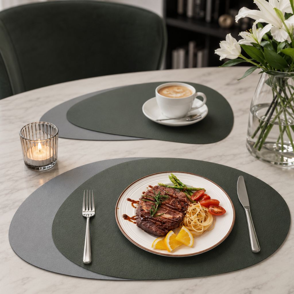 Reversible Faux-Leather Placemat Set – view 12