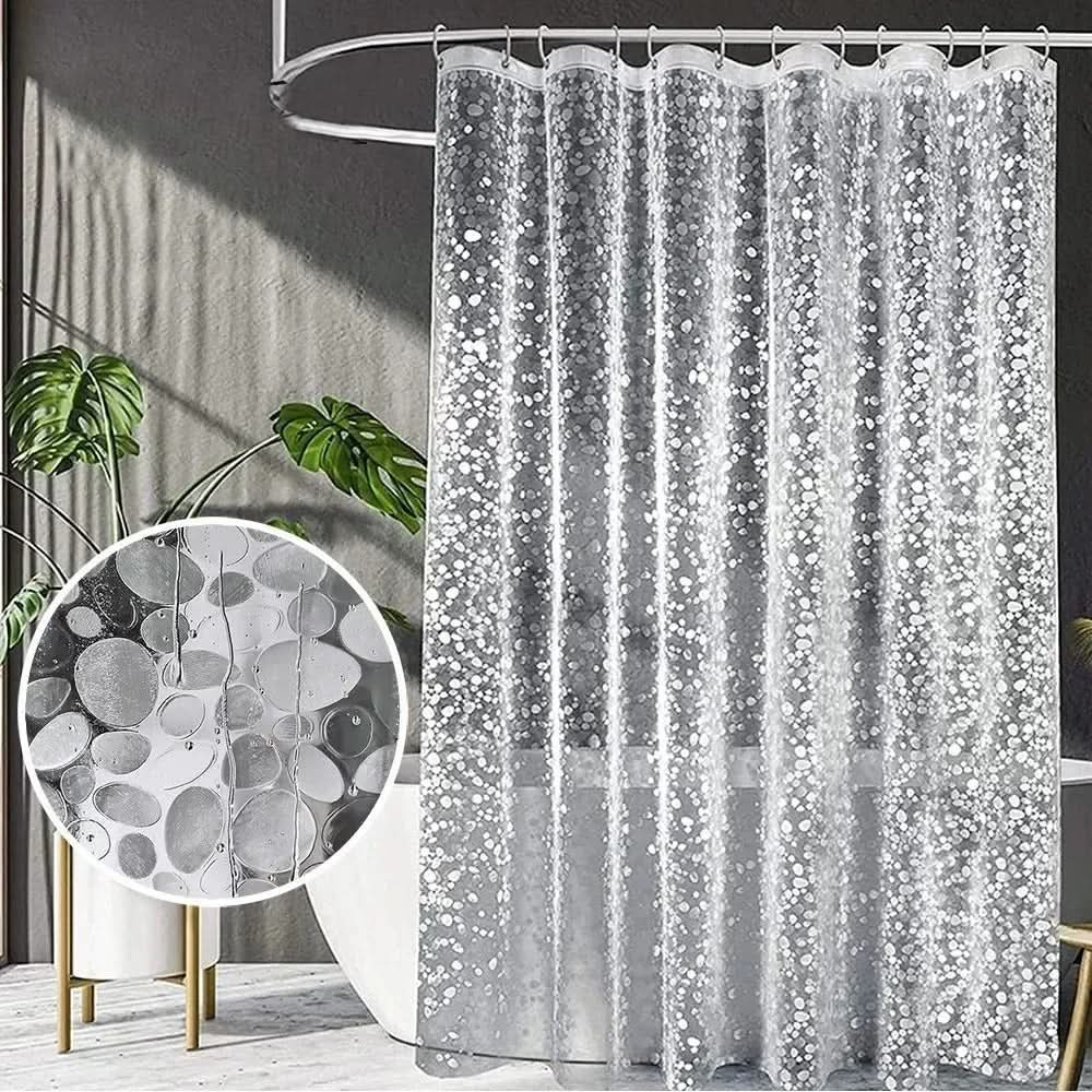 Clear Pebble Texture Shower Curtain – view 6