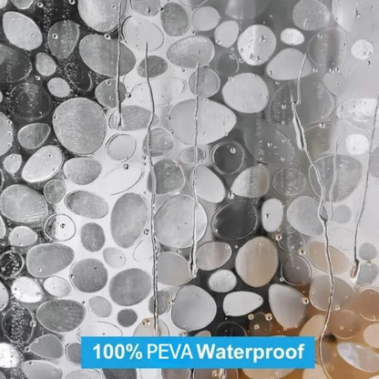 Clear Pebble Texture Shower Curtain – view 3