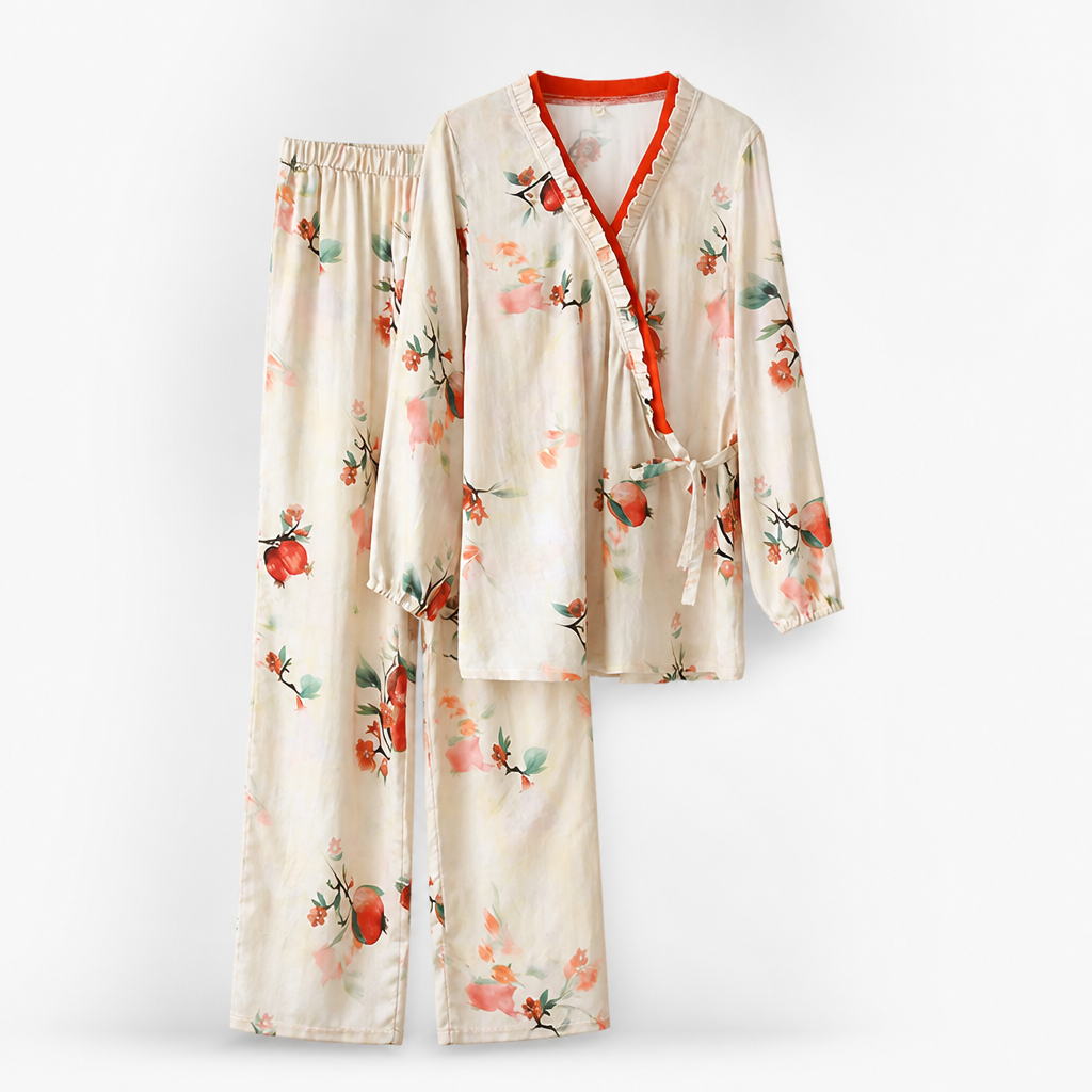 Liora — Women’s Bamboo Kimono Pajamas Set with Breathable Soft Fabric Eideris