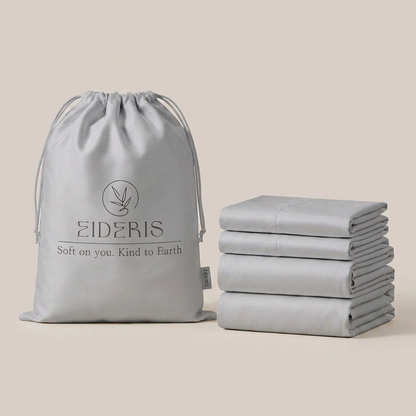 Eideris duvet cover set in graphite - cooling viscose made from bamboo bedding