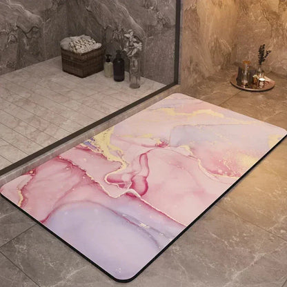 Low-profile quick-dry bath mat with an absorbent surface – view 10