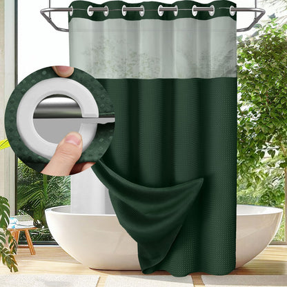 Ringless Waffle Shower Curtain