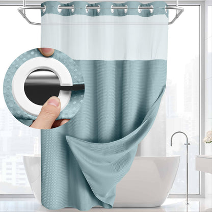 Ringless Waffle Shower Curtain – view 9