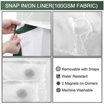 Ringless Waffle Shower Curtain – view 5