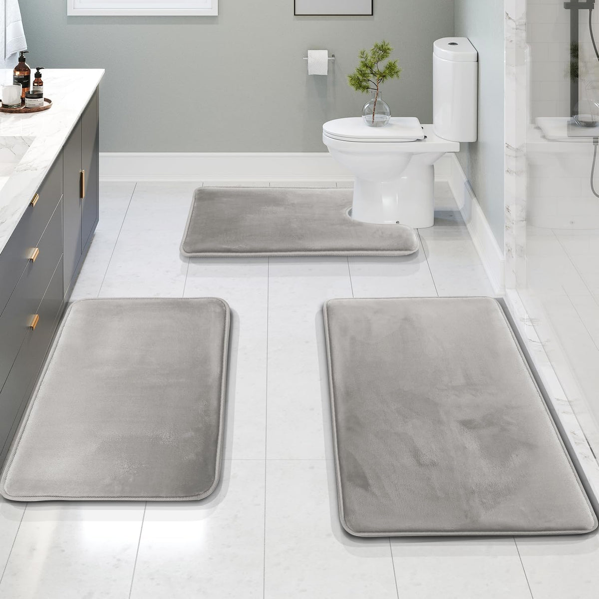 Memory Foam Bath Mat Set – 3-Piece – view 4