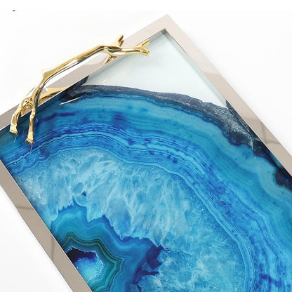 Blue Agate Print Serving Tray – view 9