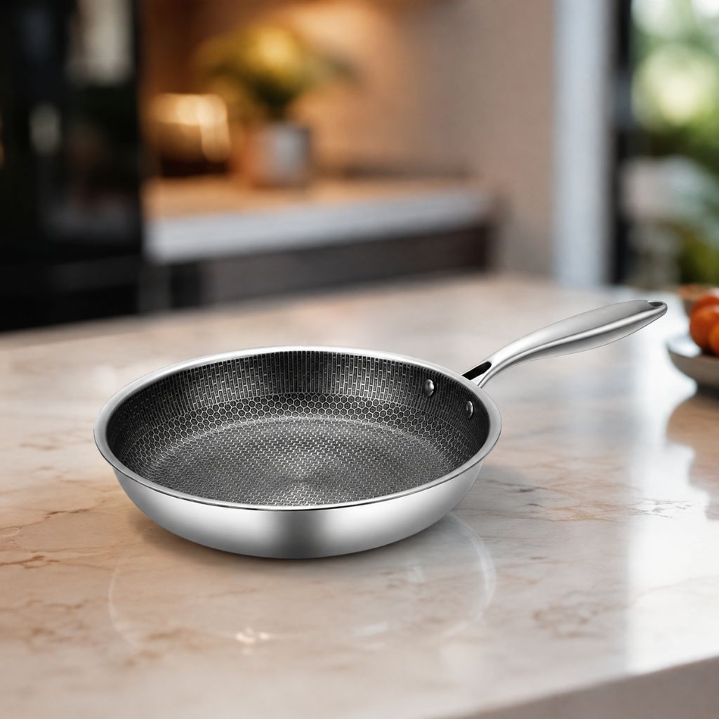 Honeycomb Stainless Steel Frying Pan – 30 cm – view 9