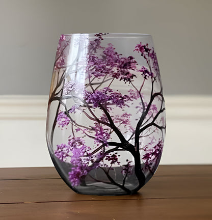 Four Seasons Hand-Painted Wine Glass – view 3