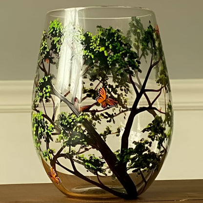 Four Seasons Hand-Painted Wine Glass – view 2