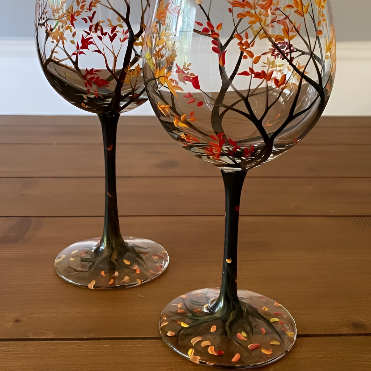 Four Seasons Hand-Painted Wine Glass – view 8