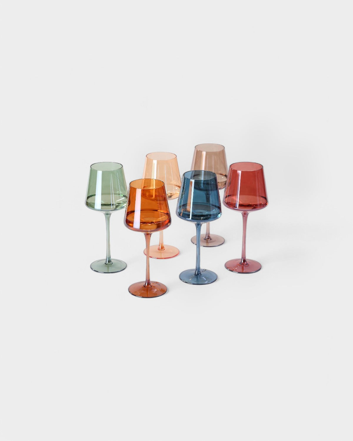 Rainbow Wine Glass Set – 6-Piece