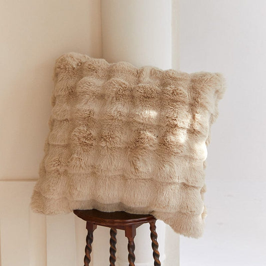 Plush Faux-Fur Cushion Cover
