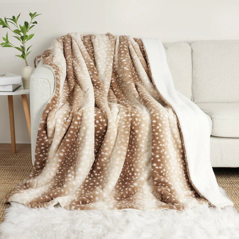 Reversible Deer Winter Throw
